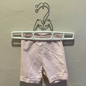 pink stripped toddler shorts